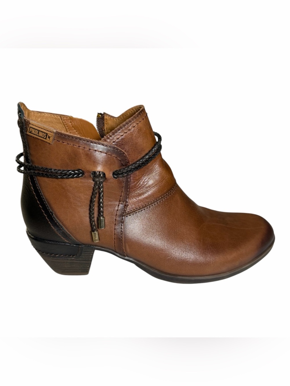 Pikolinos Daroca Brown Leather Ankle Boots EU 36 US 6 NWOB Never Worn Zip
